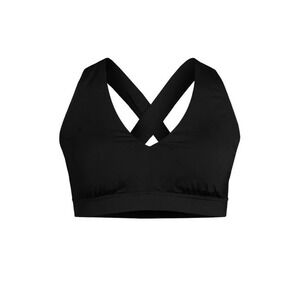 Lands' End Women's V-Neck Bikini Top Black Size XL New Chlorine Resistant